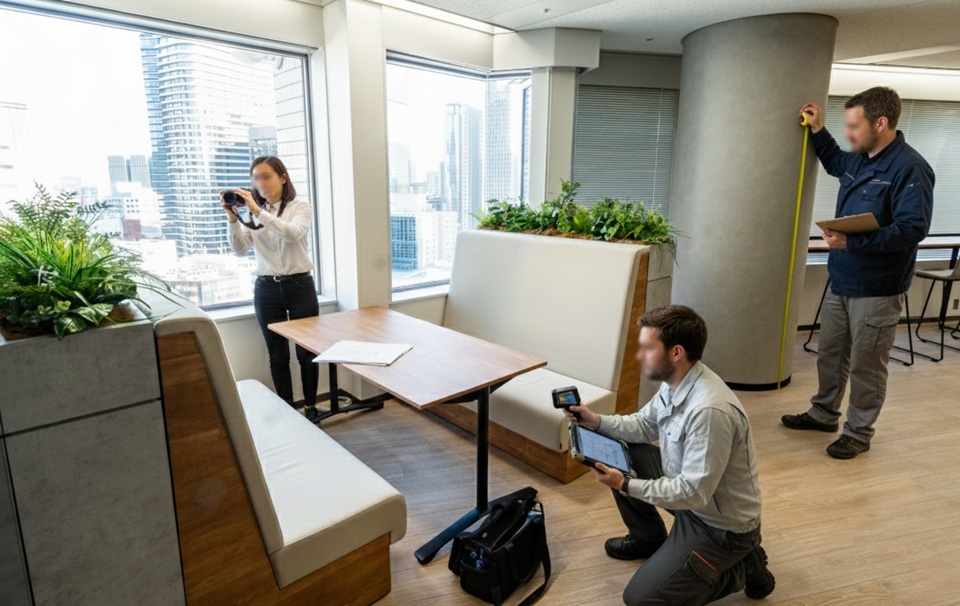 オフィス風景　現場調査
