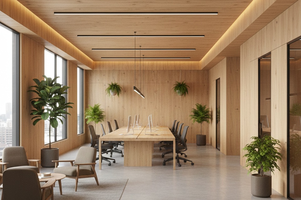 オフィス　木目