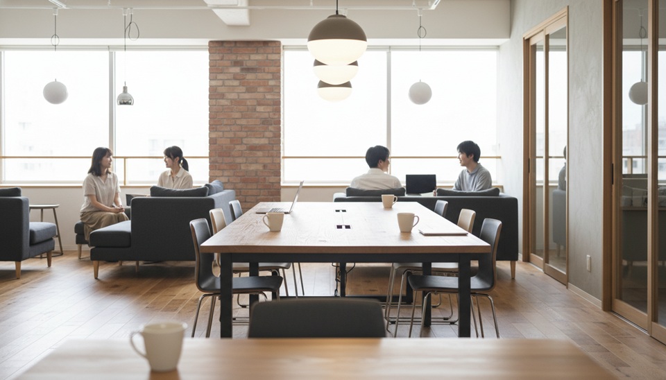 オフィス　レンガ調